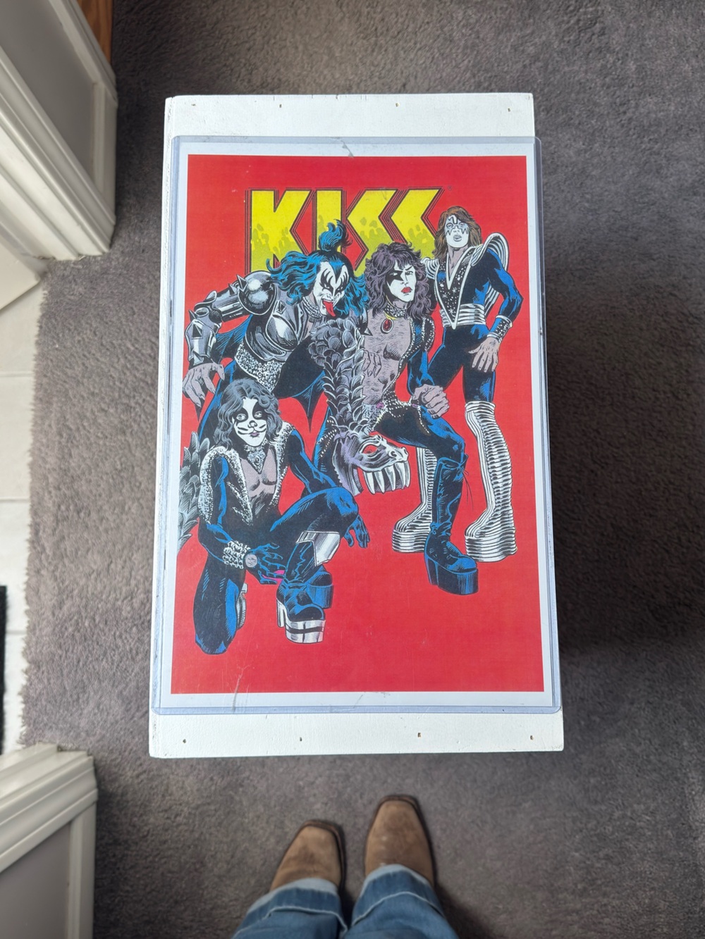 Vintage Style KISS Band Multi-color Cartoon Graphic Band Poster